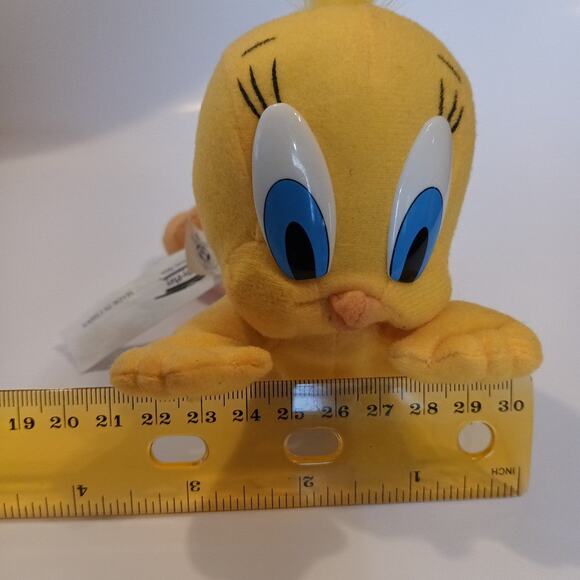 1997 Twety Bird 7 inch Looney tunes beanbag plush toy play-by-play vintage - Picture 2 of 6